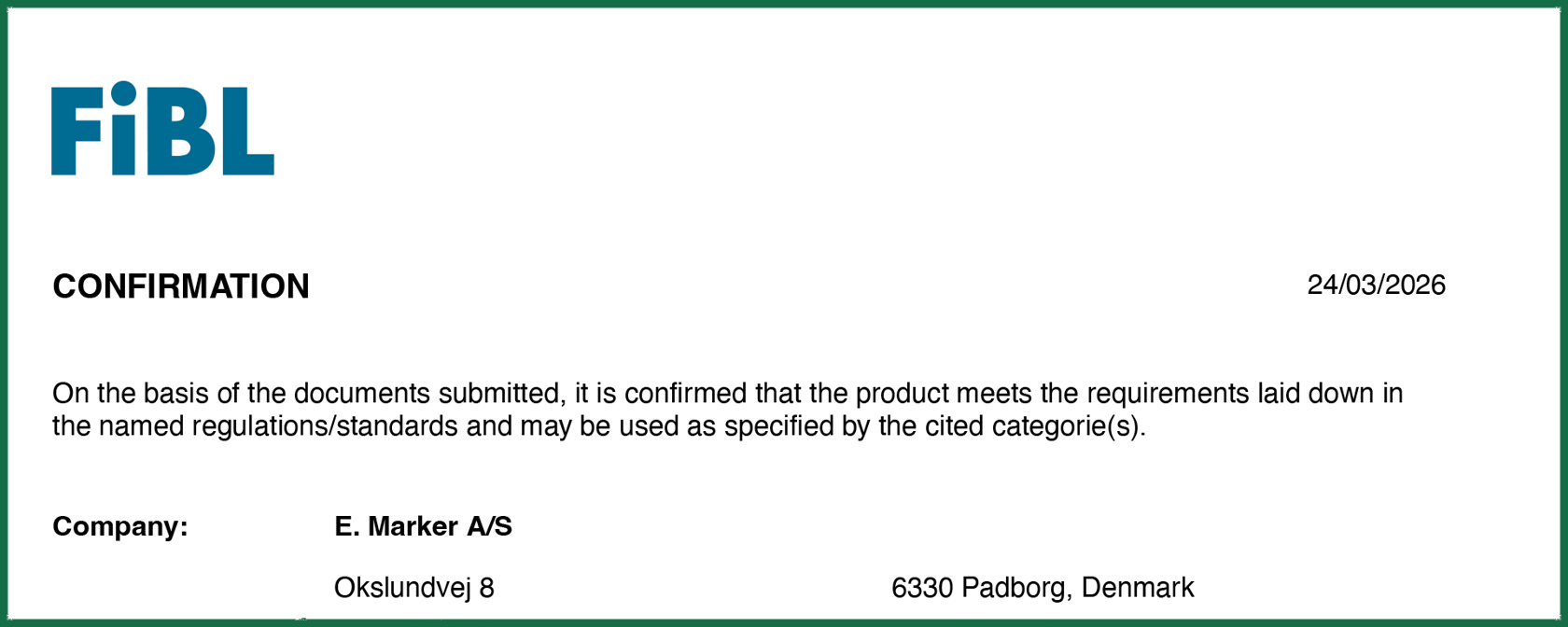 FiBL Certificate for REO