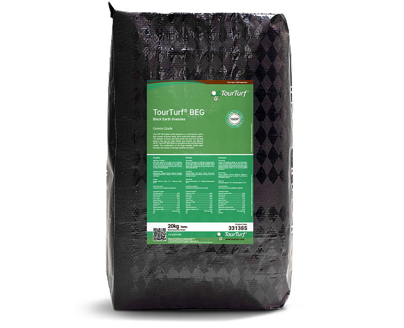TourTurf® BEG Black Earth Granules 1-0-20  +  40% Humic acids  (Greens Grade)